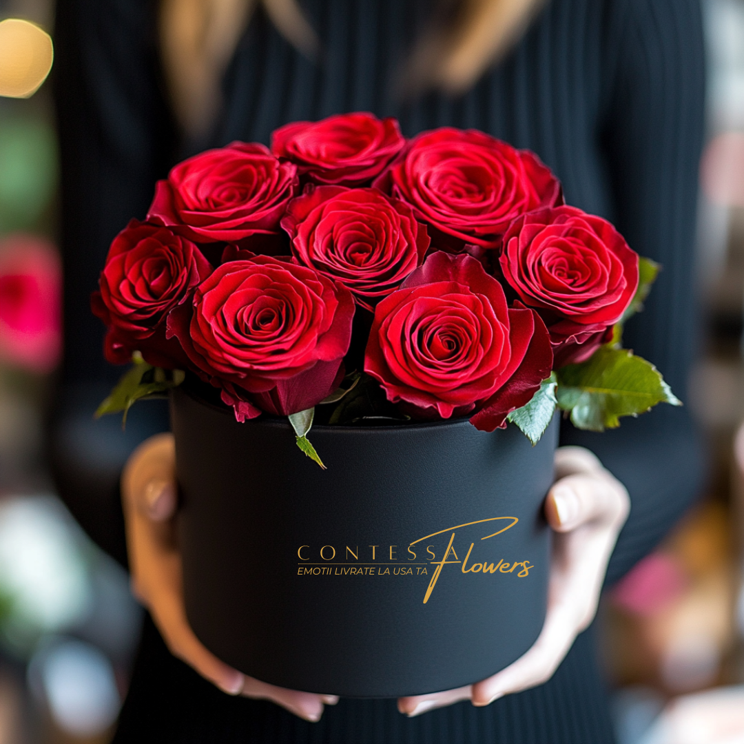 aranjament-floral-in-cutie-trandafiri-rosii