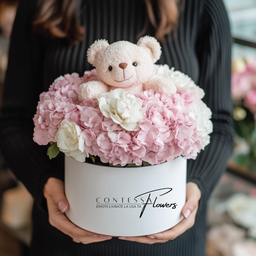 aranjament-nou-nascut-fata-hortensie-lisianthus