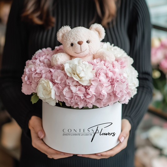 aranjament-nou-nascut-fata-hortensie-lisianthus