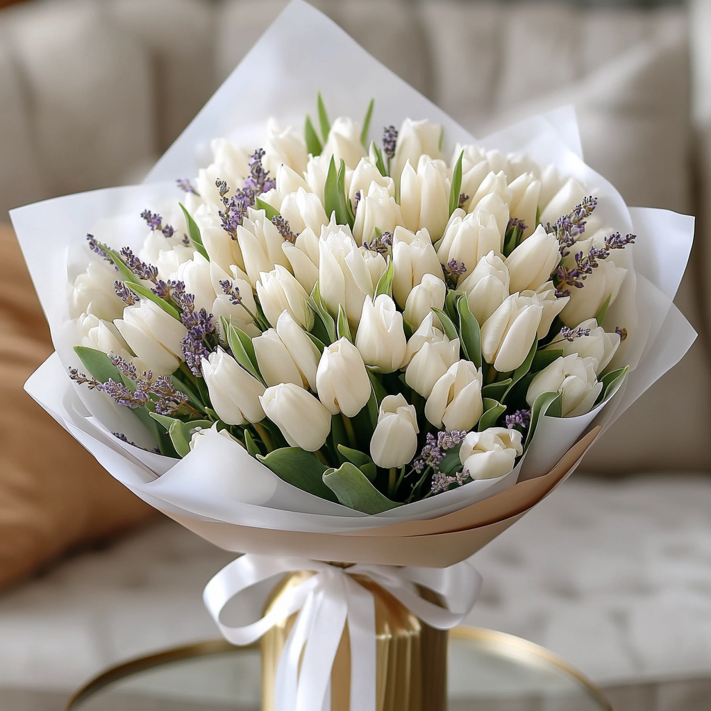 aranjament floral calm și rafinat