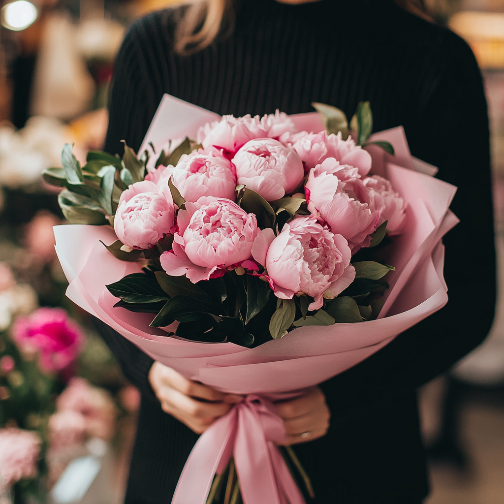 buchet 11 bujori roz livrare Brașov