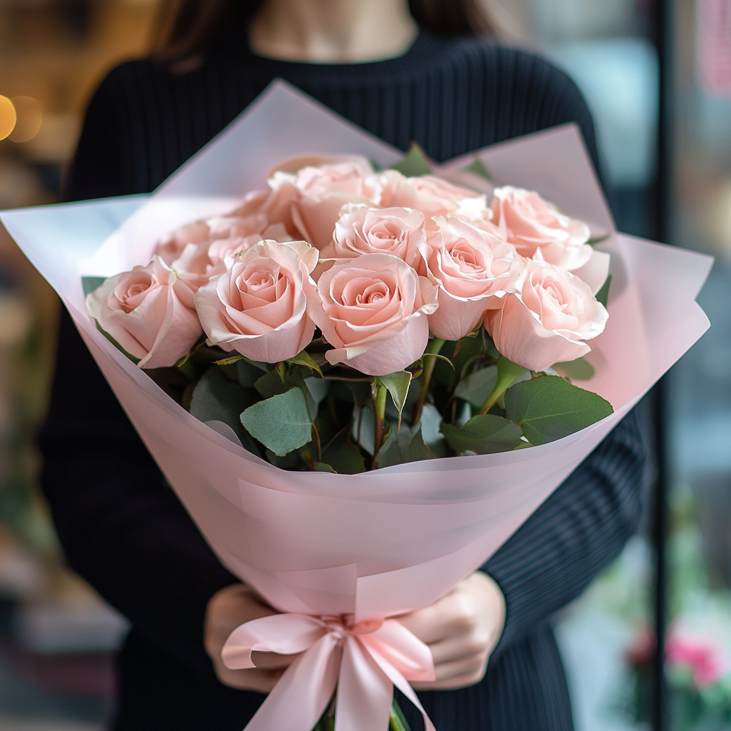 buchet 11 trandafiri roz livrare Brașov