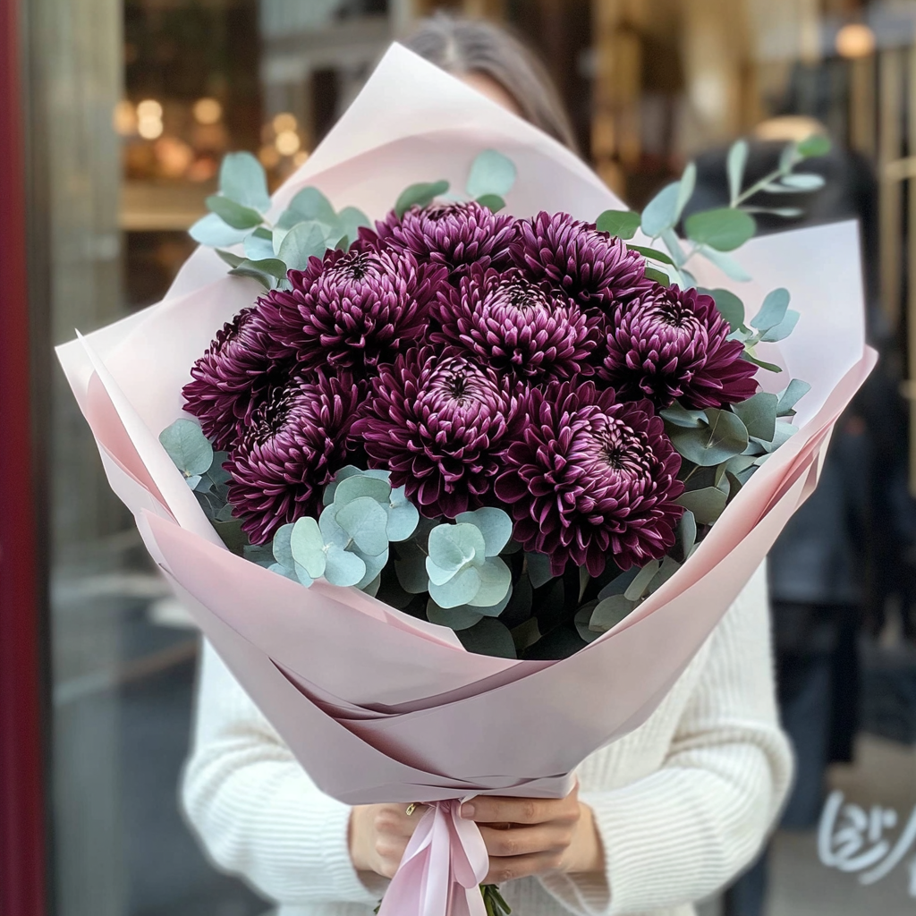 buchet_crizanteme_bordeaux_florarie_brasov_flori_brasov