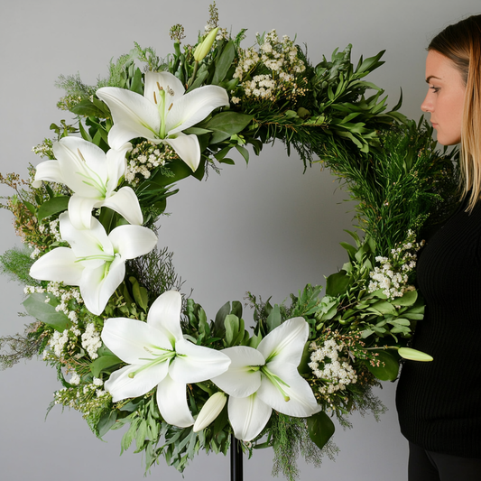 coroana-funerara-crini-albi-brasov