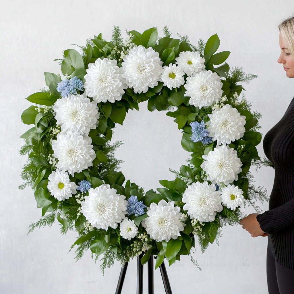 coroana-funerara-crizanteme-aspidistra-brasov