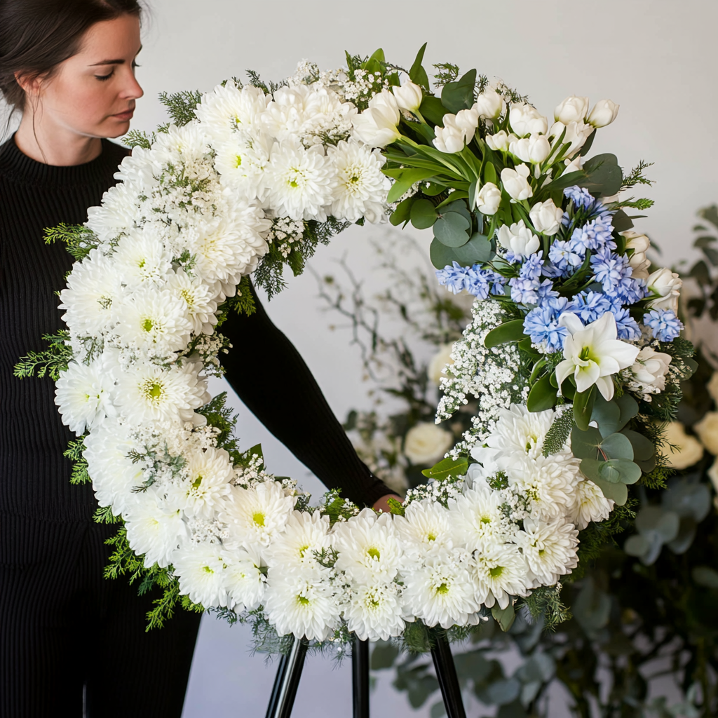 coroana-funerara-rotunda-lisianthus-crini-brasov.
