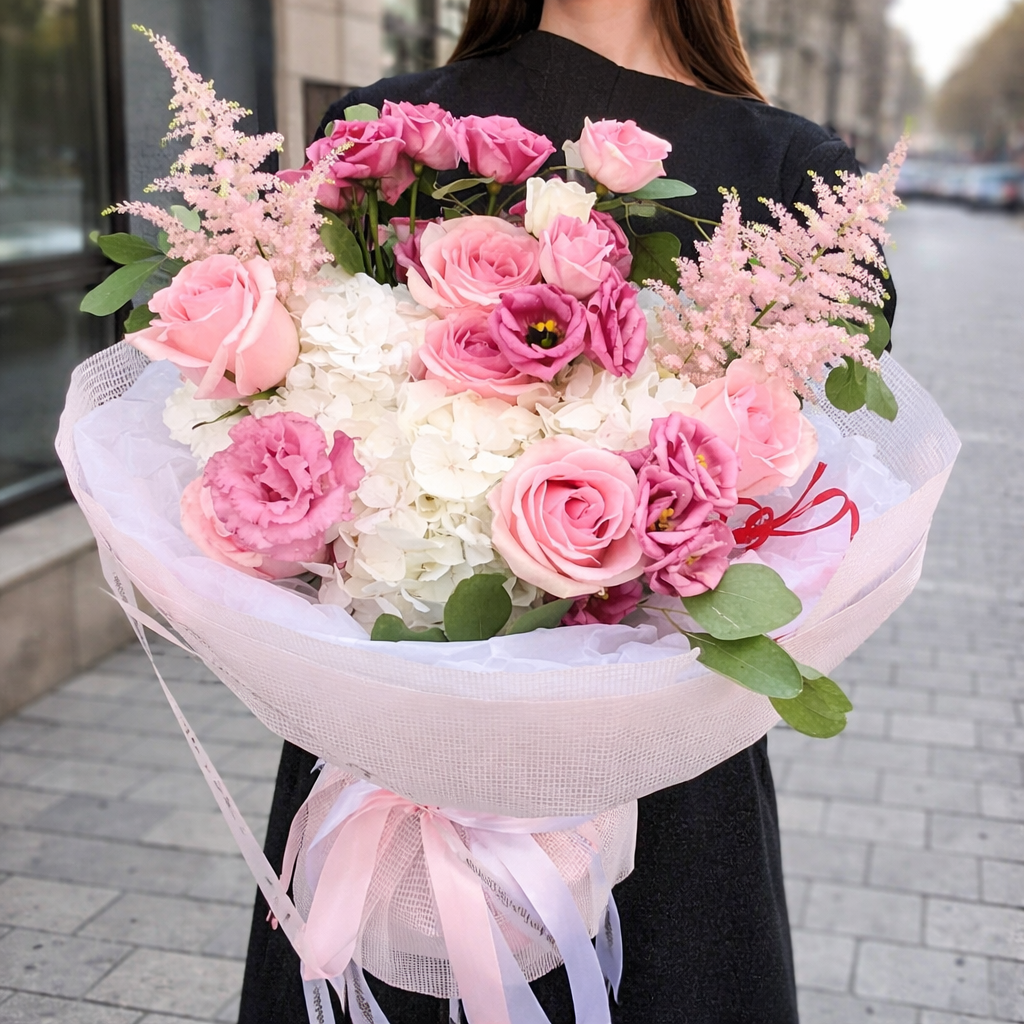 SOFTPETALS_BUCHET_TRANDAFIRI_SI_HORTENSIE_FLORARIE_ONLINE_BRASOV