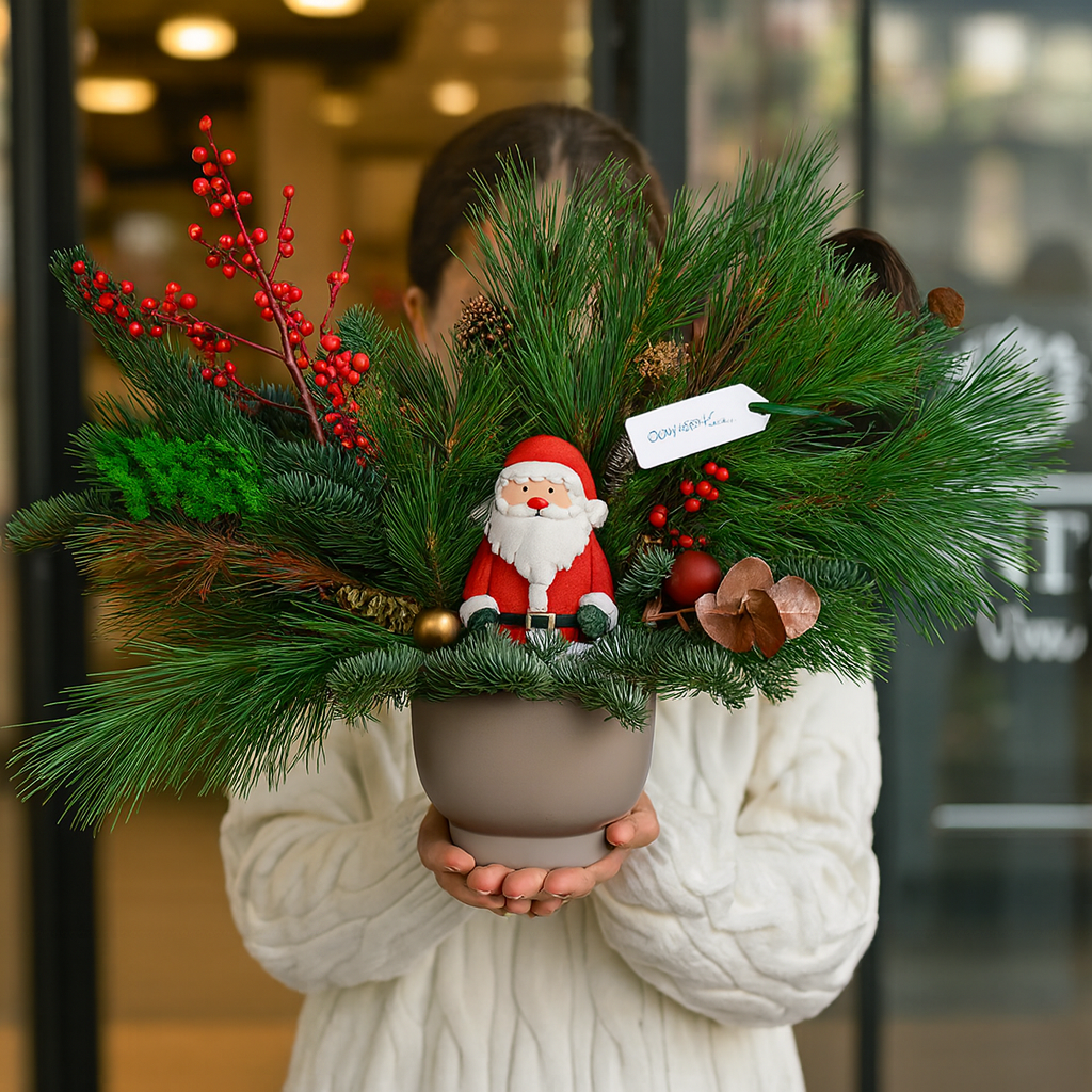 aranjament_craciun_mos_craciun_brad_natural_brasov