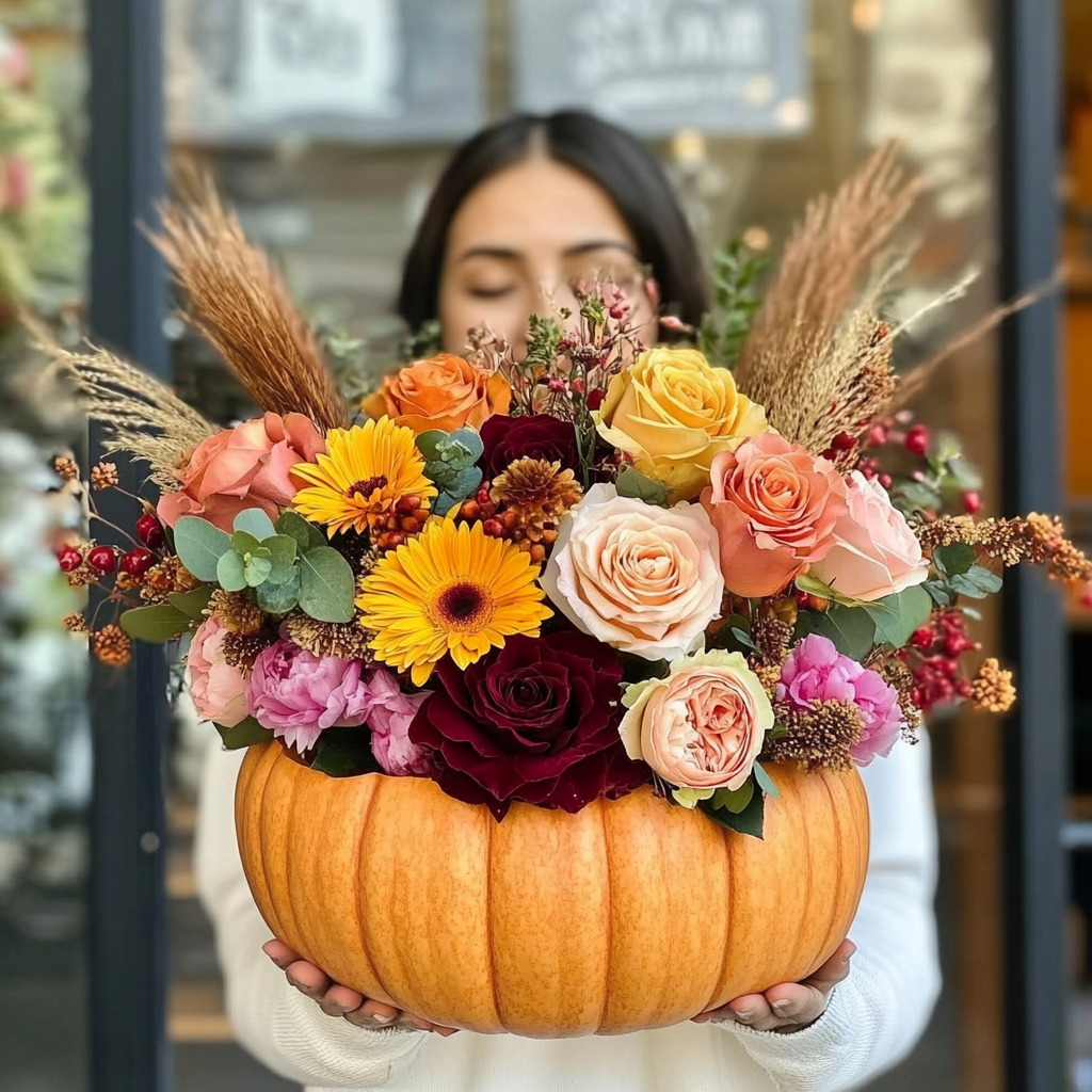 aranjament_floral_dovleac_trandafiri_gerbera_flori_sezon_florarie_brasov