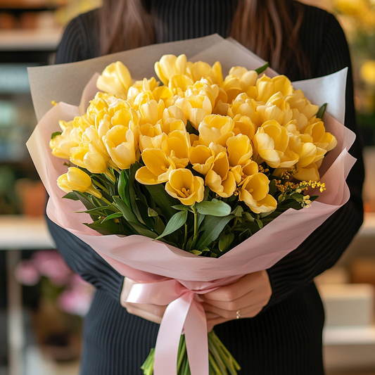 buchet 25 frezii galbene livrare Brașov