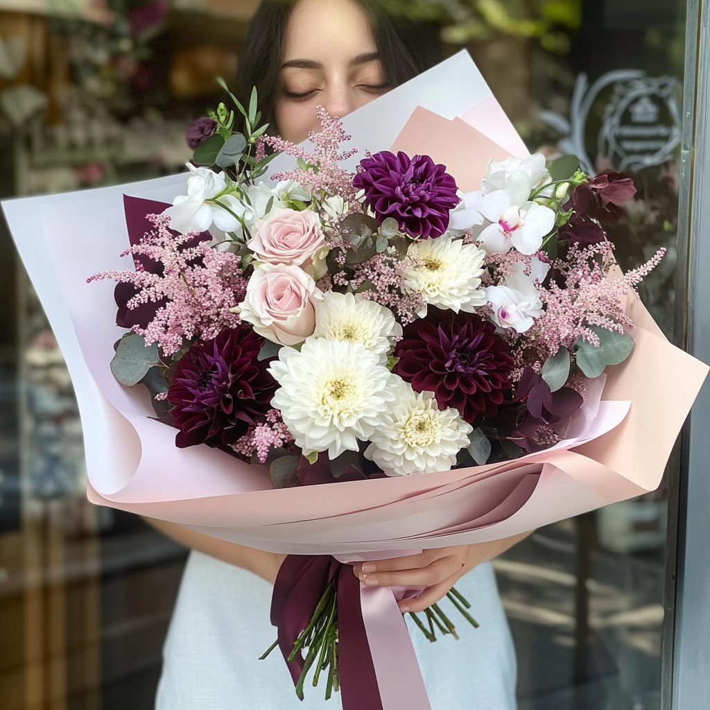 buchet_trandafiri_orhidee_crizanteme_astilbe_florarie_brasov_flori_brasov